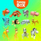 Игровой набор Funny Box «Зоопарк»: карточка, фигурка, лист наклеек - фото 3825313