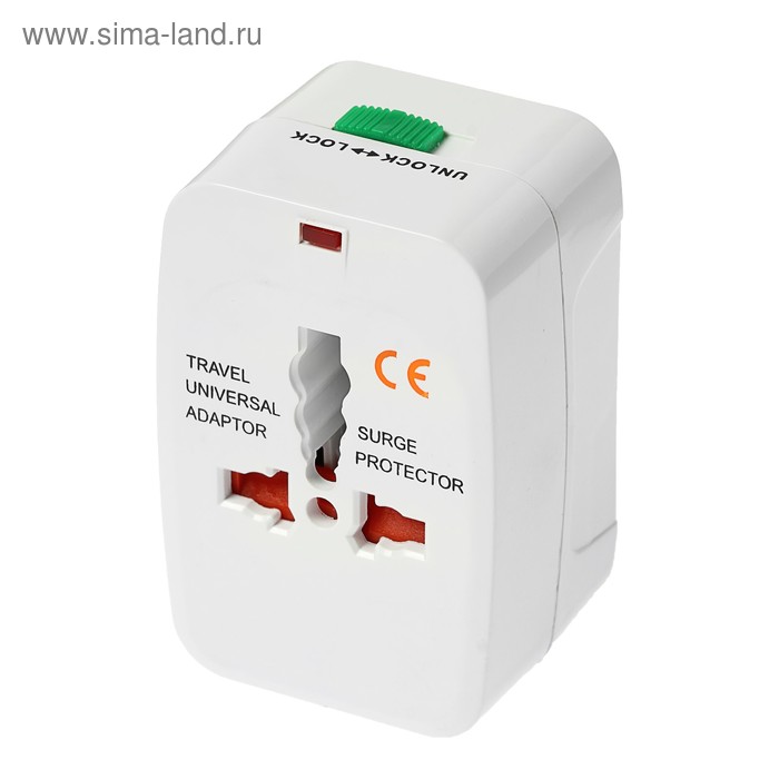 Адаптер универсальный 5 в 1, 3 A, 220 В, белый - Фото 1