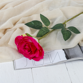 Цветы искусственные "Роза Гран При" 7*46 см, малиновый