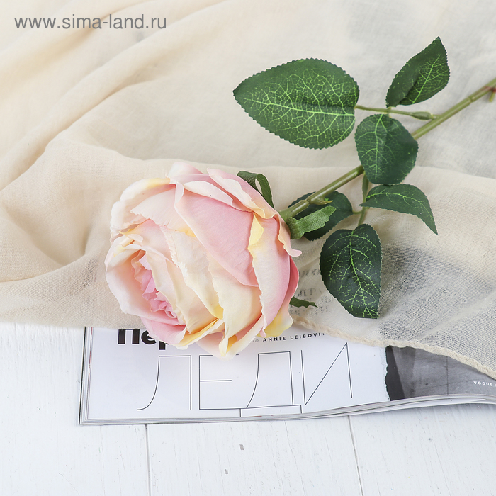 Цветы искусственные "Роза Охара" 8,5х56 см, розовый - Фото 1