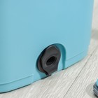 Швабра с отжимом и ведро: ведро с отсеками для полоскания и отжима 12 л, швабра плоская, запасная насадка из микрофибры - Фото 4