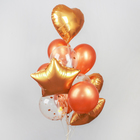 Букет из шаров «Романтика», фольга, латекс, в наборе 14 шт., розовое золото - Фото 1