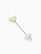 Булавка «Стрела» 5 см, цвет белый в золоте - Фото 1