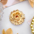 Зажим для платка «Цветок ромашка», цвет белый в золоте - Фото 2