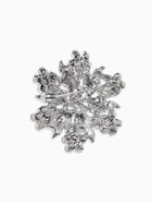 Брошь «Цветок» аралия, сине-зелёная в серебре - Фото 3