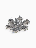 Брошь «Цветок» аралия, сине-зелёная в серебре - Фото 4