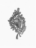 Брошь «Императрица», ветвь, цвет изумрудный в сером металле - Фото 3