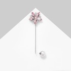 Булавка «Цветок» сирень, 8 см, розовая в серебре - Фото 3