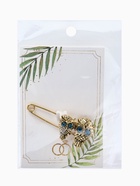 Булавка «Совы» пара, 7 см, зелёная в чернёном золоте - Фото 6