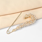 Булавка «Жемчужная россыпь» со стразами, 7.5 см, белая в золоте - Фото 7