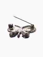 Брошь «Бабочка» летняя, синий в серебре - Фото 3