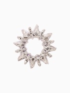 Брошь «Сияние» ореол, бело-сиреневая в серебре - Фото 2