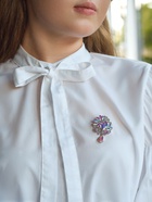 Брошь «Императрица» сияние, цвет радужный в серебре - Фото 2