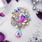 Брошь "Императрица" сияние, цвет радужный в серебре - фото 809168395