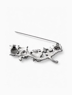 Брошь «Совиная ветвь», цветная в черненом серебре - Фото 3