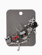 Брошь «Совиная ветвь», цветная в черненом серебре - Фото 4