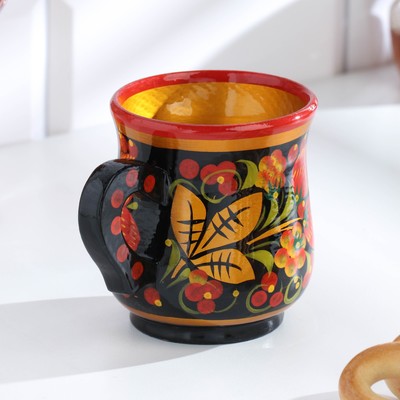 Кружка для сока, дерево хохлома