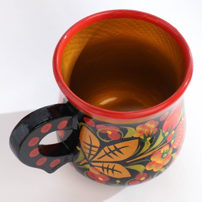 Кружка для сока, дерево хохлома