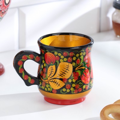 Кружка для сока, дерево хохлома