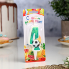 Свеча для торта «Футбол, цифра 4», 10.2 см - Фото 2