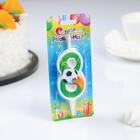 Свеча для торта «Футбольная», 10.2 см, зелёная цифра 8 - Фото 2