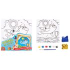 Роспись по холсту "Самолётик", 15 х 15 см + пайетки - Фото 2