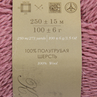Пряжа "Деревенская" 100% полугрубая шерсть 250м/100гр (90 астра) - Фото 3