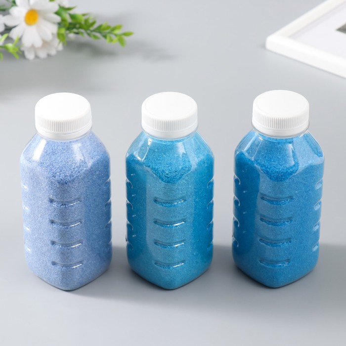 Песок цветной в бутылках "Синий" 500 гр МИКС - Фото 1