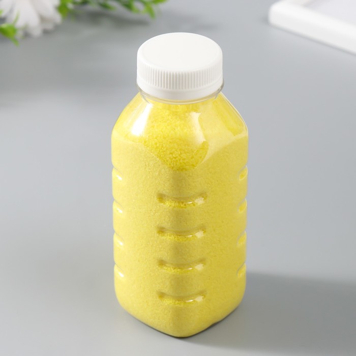 Песок цветной в бутылках "Лимон" 500 гр - Фото 1