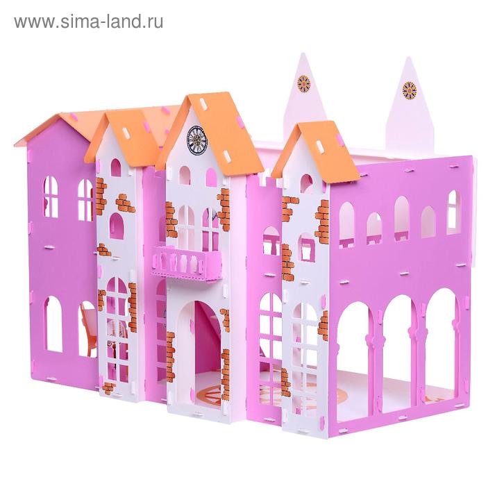 Домик для кукол «Замок Джульетты» с мебелью, бело-розовый - Фото 1