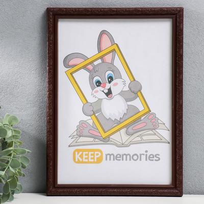 Фоторамка для фото 21×30 см Keep memories, Thea, пластик, орех, (пластиковый экран)