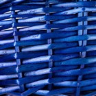 Корзина «Лукошко», с ручкой, 28×21×12/10/31 см, синяя, лоза - Фото 4