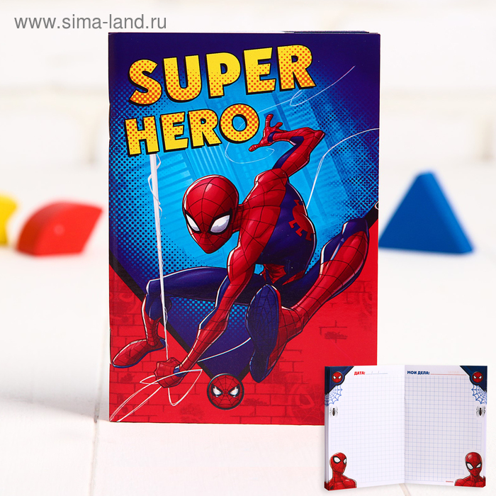 Блокнот "Super hero", Человек-паук, 32 листа, А6 - Фото 1
