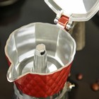 Кофеварка гейзерная "Дольче", на 2 чашки, цвет красный - Фото 5