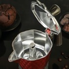 Кофеварка гейзерная "Дольче", на 3 чашки, цвет красный - Фото 4