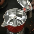 Кофеварка гейзерная "Дольче", на 3 чашки, цвет красный - Фото 5