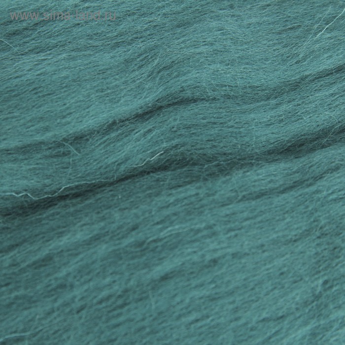 Шерсть для валяния 100% полутонкая шерсть 50гр (335 изумруд) - Фото 1