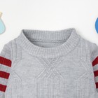 Свитер для мальчика «Классика», рост 98–104 см, цвет серый - Фото 2