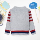 Свитер для мальчика «Классика», рост 98–104 см, цвет серый - Фото 4