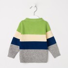 Свитер для мальчика «Полоски», вид 2, рост 98–104 см, цвет зелёный/экрю/синий - Фото 3