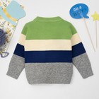 Свитер для мальчика «Полоски», вид 2, рост 98–104 см, цвет зелёный/экрю/синий - Фото 4