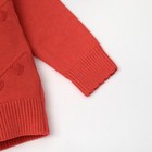 Свитер для девочки "Ажурный воротничок", рост 98-104 см, цвет красный - Фото 7