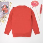 Свитер для девочки «Ажурный воротничок», рост 104–110 см, цвет красный - Фото 8