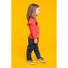 Свитер для девочки «Ажурный воротничок», рост 104–110 см, цвет красный - Фото 2