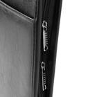 Папка деловая, искусственная кожа, 360 х 260 х 30 мм, 3 отеления с карманом на молнии, 6Д81 "Люкс", чёрная - Фото 5