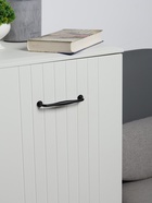 Ручка-скоба мебельная WAVE PC173BL, м/о 128 мм, цвет чёрный - фото 60776577