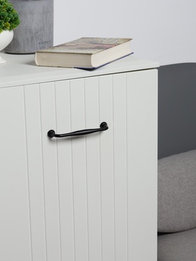 Ручка-скоба мебельная WAVE PC173BL, м/о 128 мм, цвет чёрный 3743609