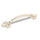 Ручка-скоба мебельная PC175WW/GP, м/о 96 мм, белая с золотом - Фото 4