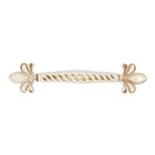 Ручка-скоба мебельная PC175WW/GP, м/о 96 мм, белая с золотом - Фото 6