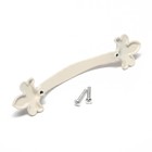 Ручка-скоба мебельная PC175WW/GP, м/о 96 мм, белая с золотом - Фото 7